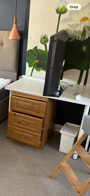 White ikea table desk / free