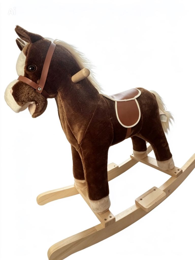 Wooden rocking horse for kids 