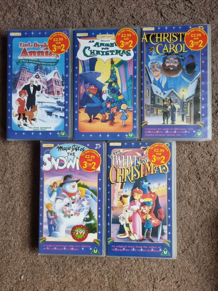 Vintage Christmas VHS Tapes Rare Collectible