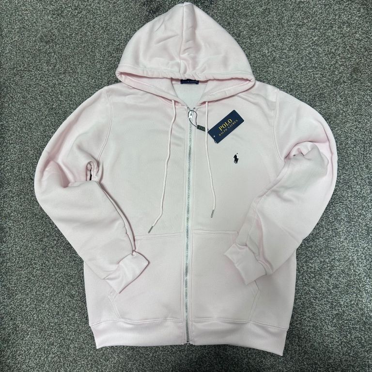 Pink Polo Ralph Lauren Zip Up hoodie Size S 