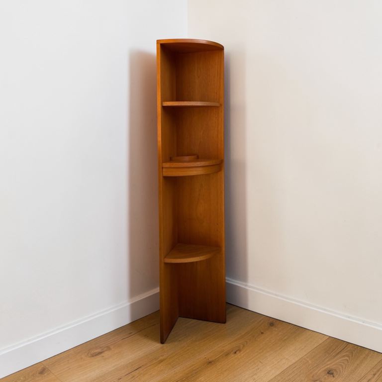 Mid-Century Modern G Plan Teak Corner Shelving Unit Plant Stand