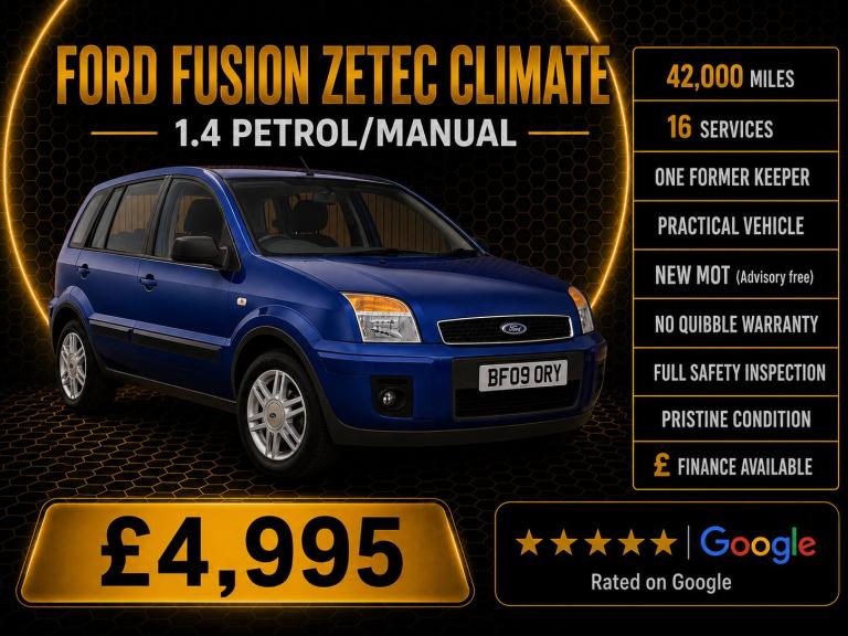 2009 Ford Fusion 1.4 Zetec 5dr [Climate] HATCHBACK Petrol Manual