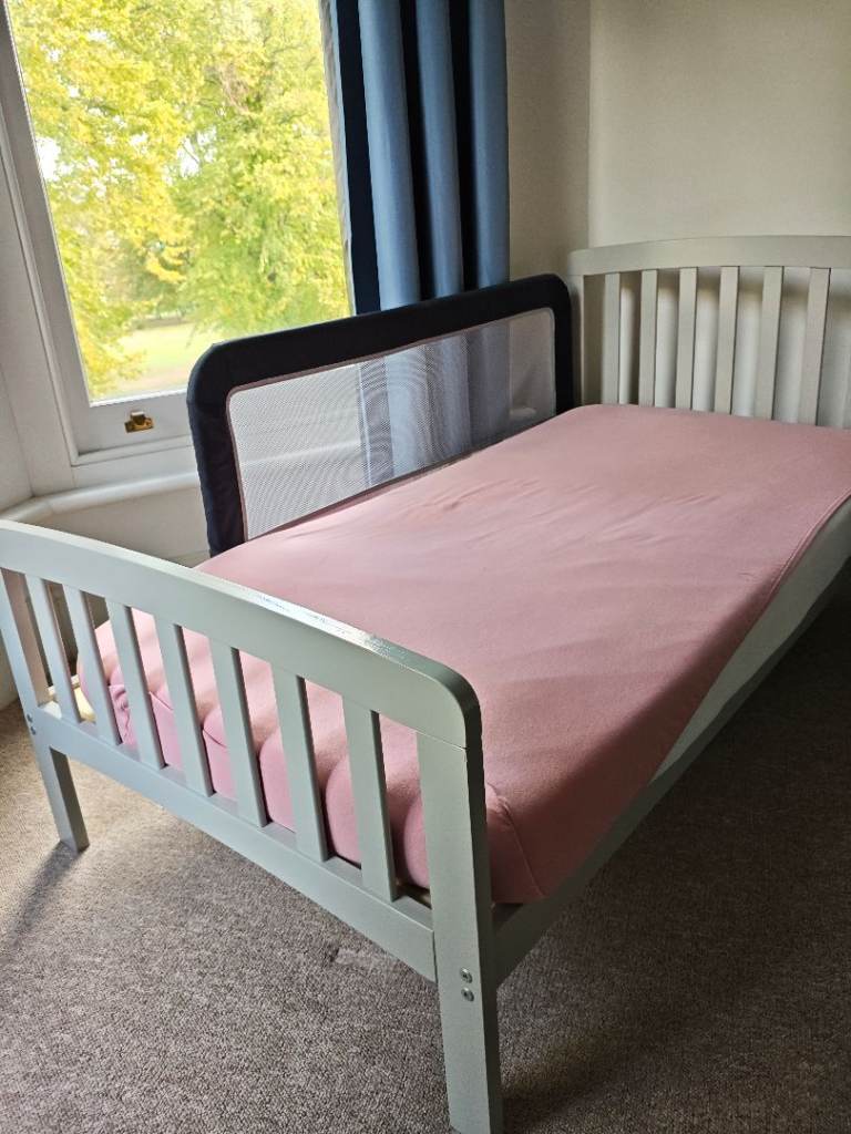 John Lewis Grey Toddler Bed with Safety Rail
