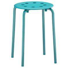 IKEA Marius stackable stools x3 Blue Aqua