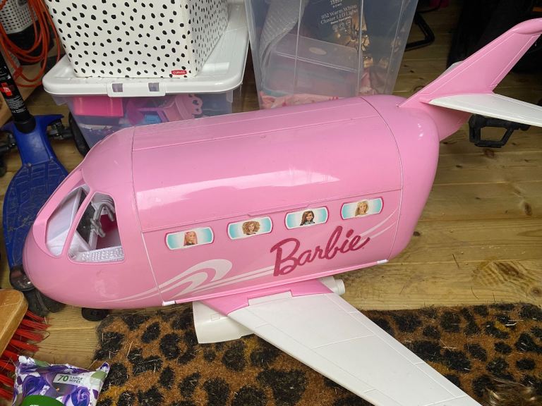 Barbie aeroplane with pilot