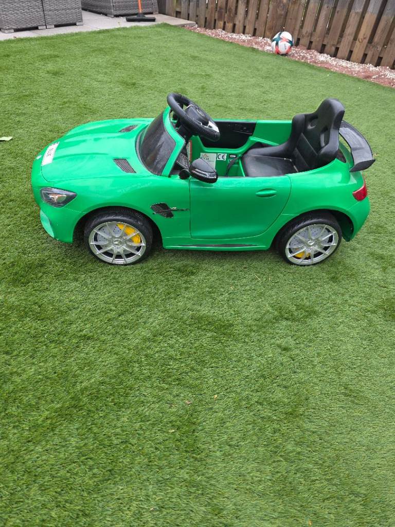 Green Mercedes AMG Electric Car