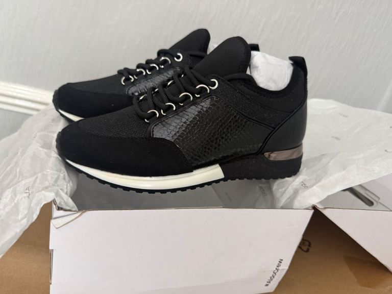 ALDO COURTWOOD-001 Black Trainers UK Size 6 – Brand New in Box