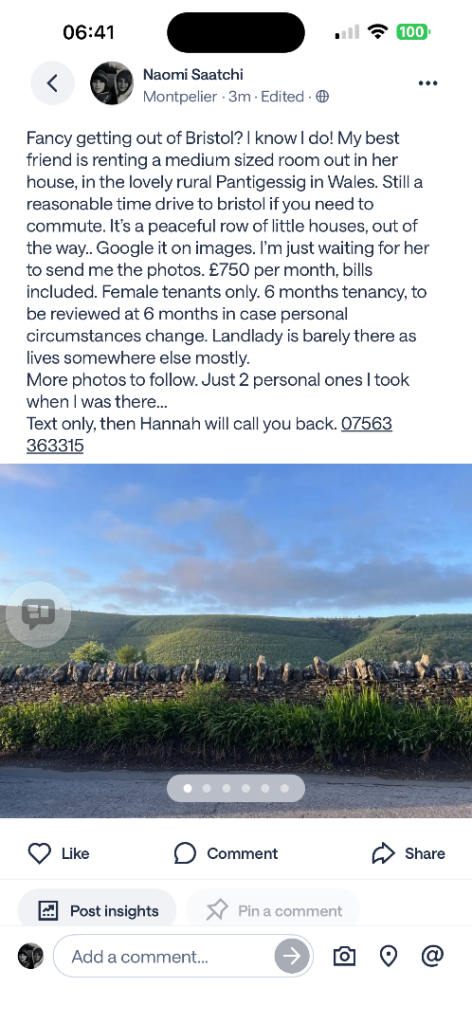 Room to Rent in Rural Pantigessig, Wales - £750 pcm
