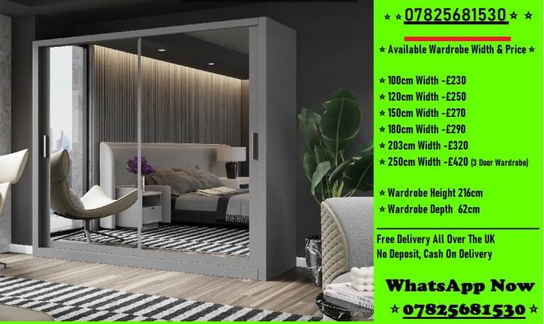 120cm Wardrobe , 150cm Wardrobe, 180cm Wardrobe & 203cm Wardrobe