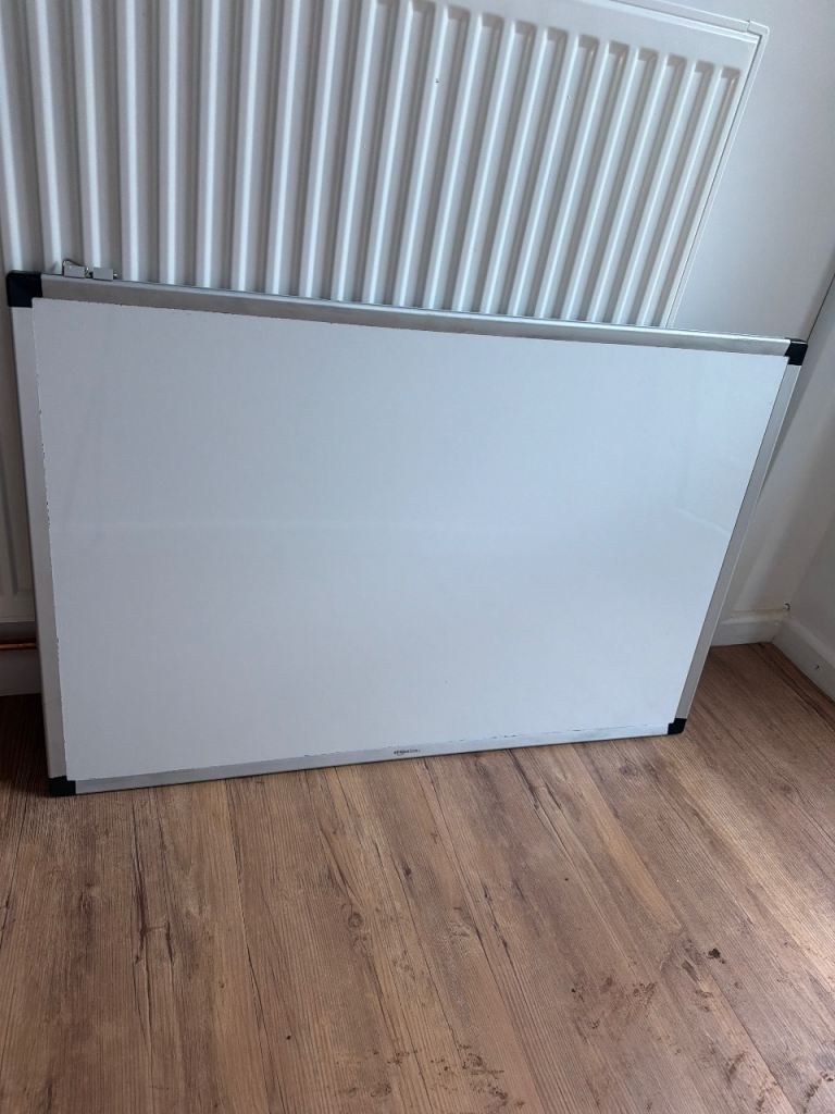 Large Whiteboard with Metal Frame – Good Condition