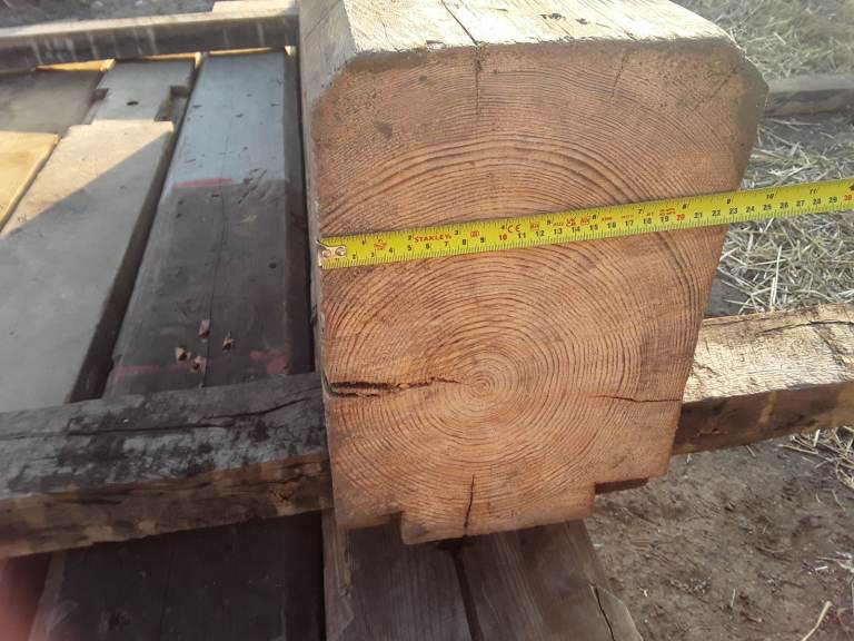 Reclaimed 200 years old, solid pine beam. 5 feet long.