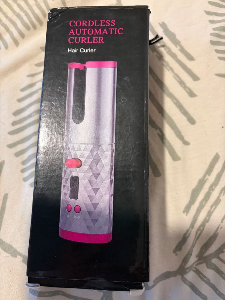 Unused Pink Cordless Automatic Hair Curler – Boxed