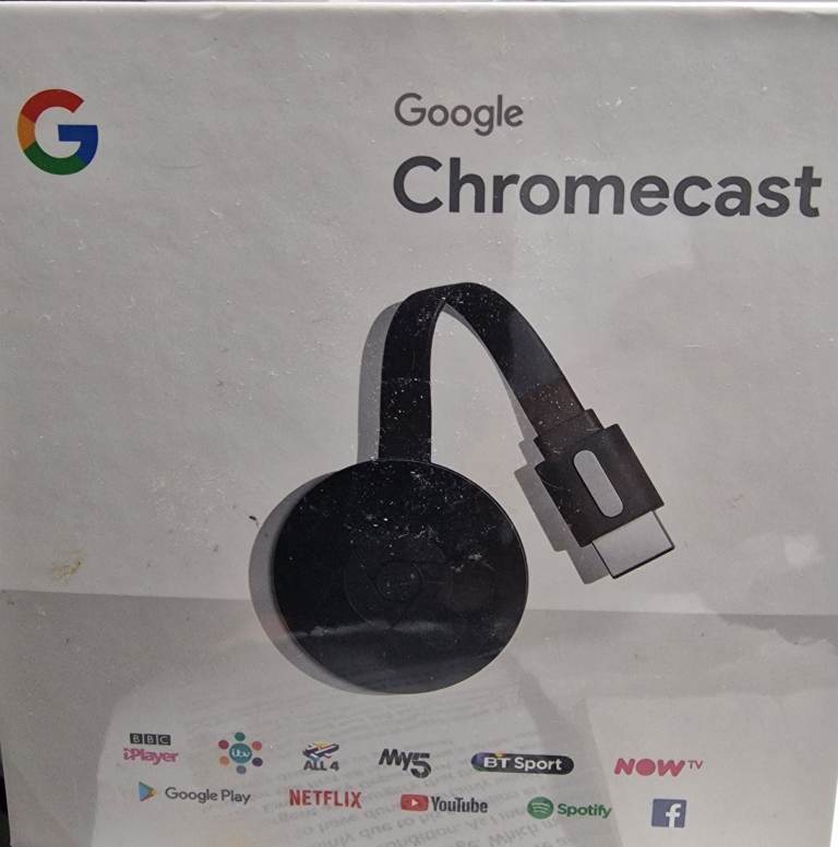 Google Chromecast – Black, Unused and in perfect condition