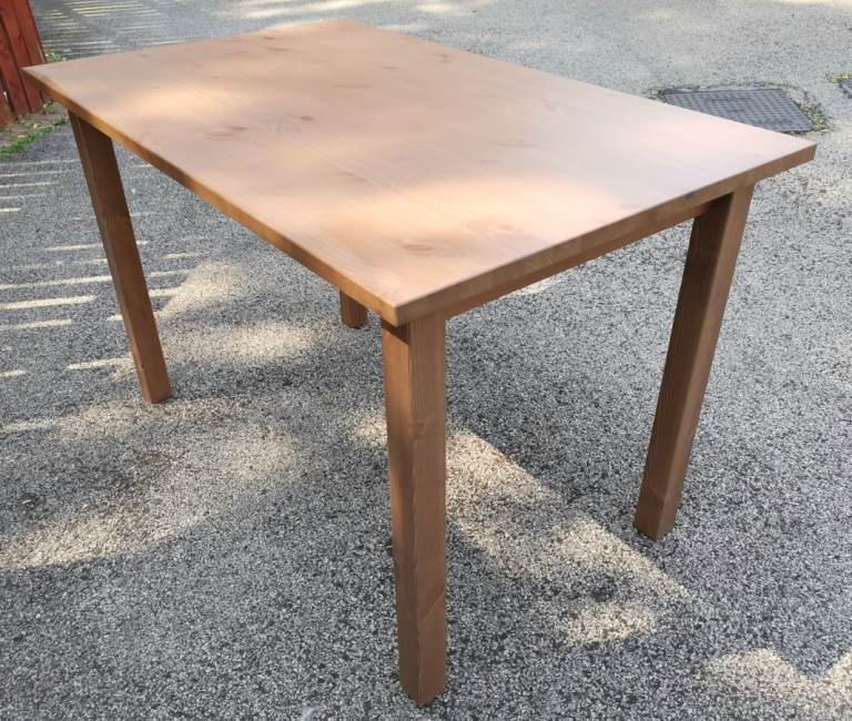 New Ashdon HOME Solid Pine 4 seater table Dark Stain FREE DELIVERY 015