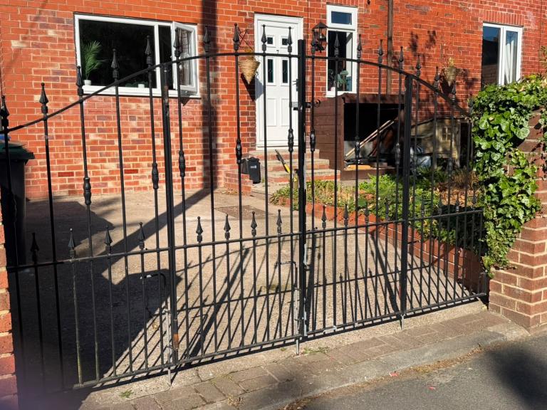 Black Galvanised Drive Way Gate- Good Condition