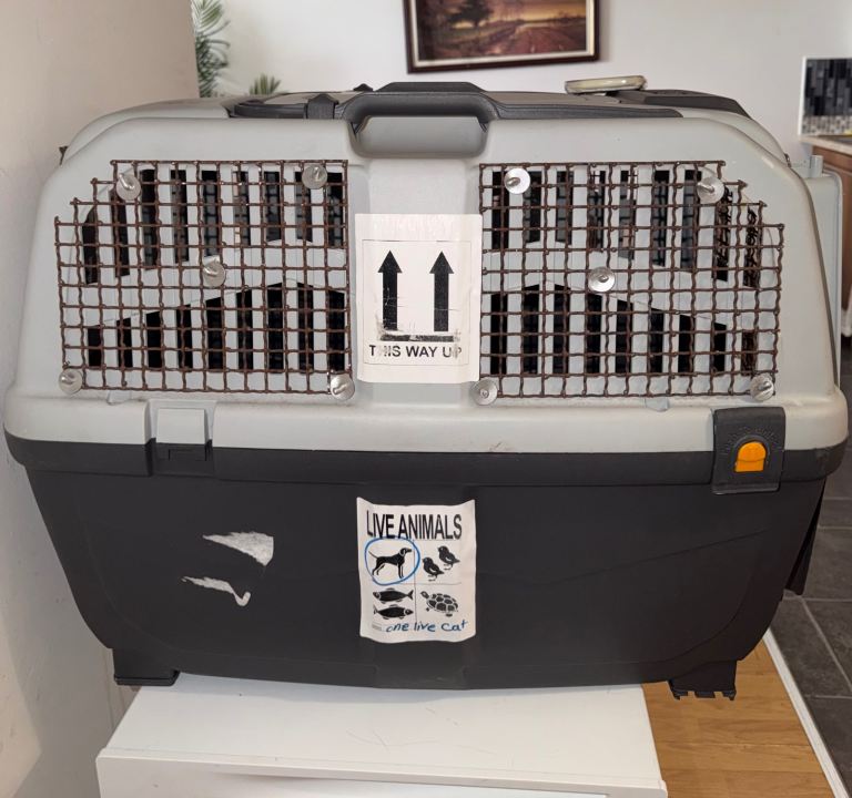 Skudo plastic travel pet crate