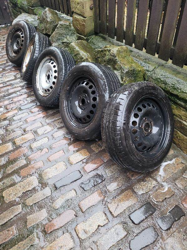 Vw caddy 5x 112pcd 15 and 16s spare wheels