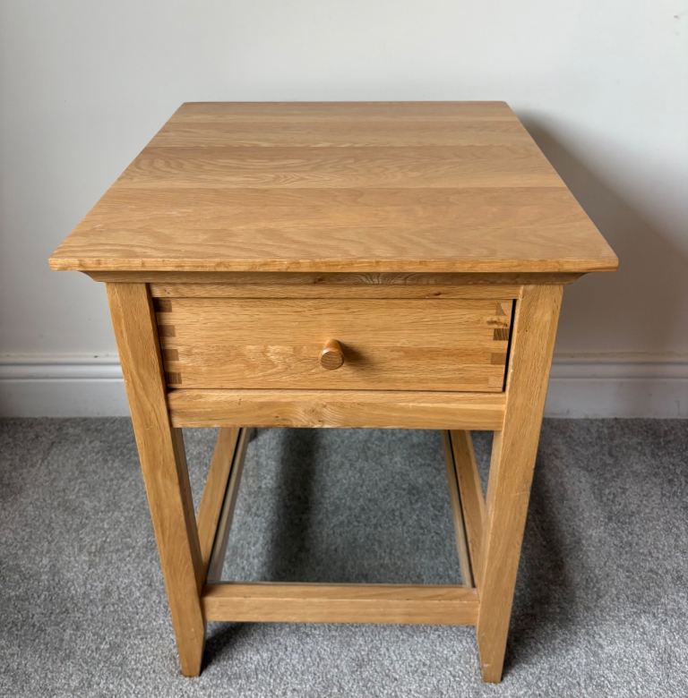 Solid Oak Bedside Table with drawer. From John Lewis