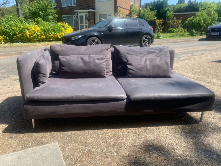 Blue IKEA SÖDERHAMN 3-seat section, blue free London delivery