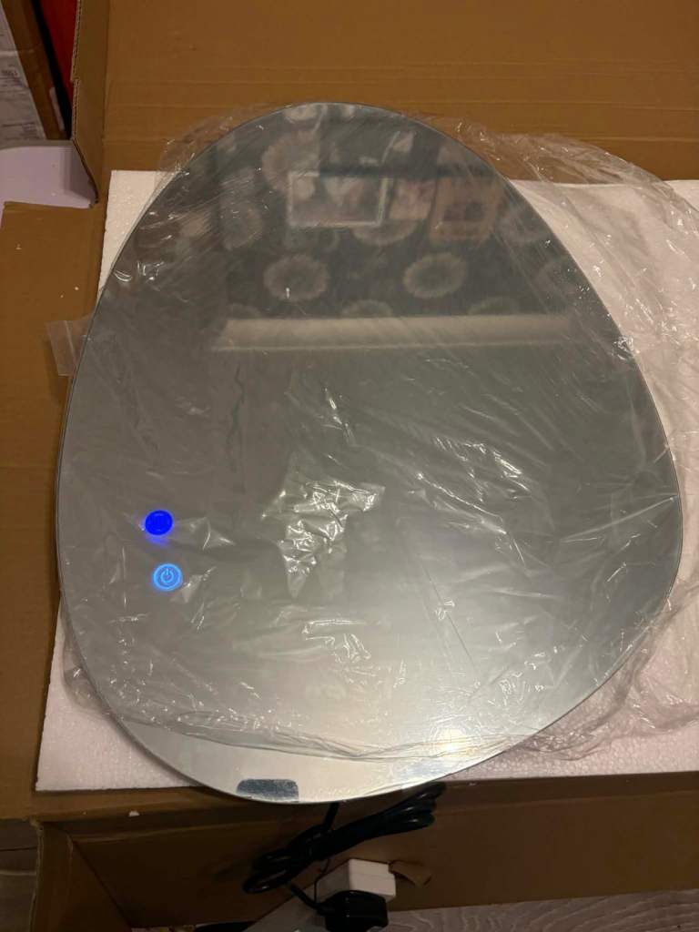 LED Bathroom Mirror with Demister – Touch Sensor – Anti Fog”