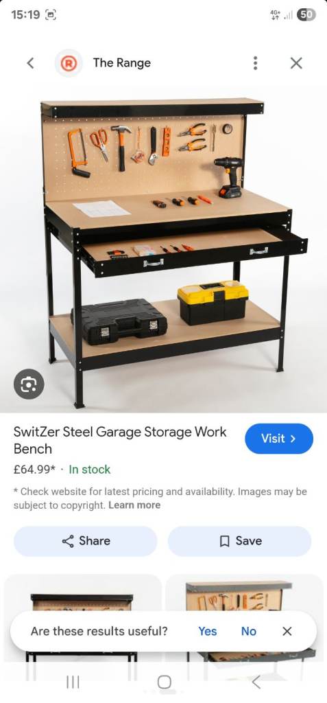 Work bench garage storage 