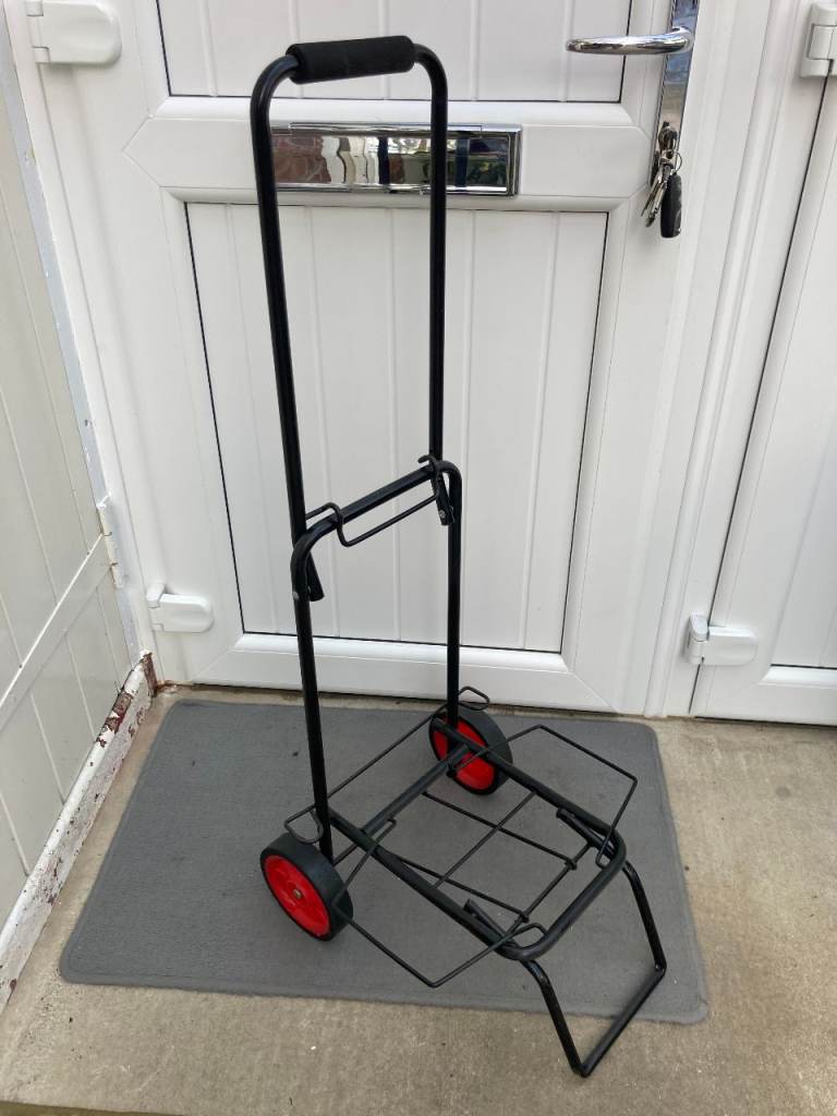 Black Folding Hand Trolley Camping Caravan Motorhome