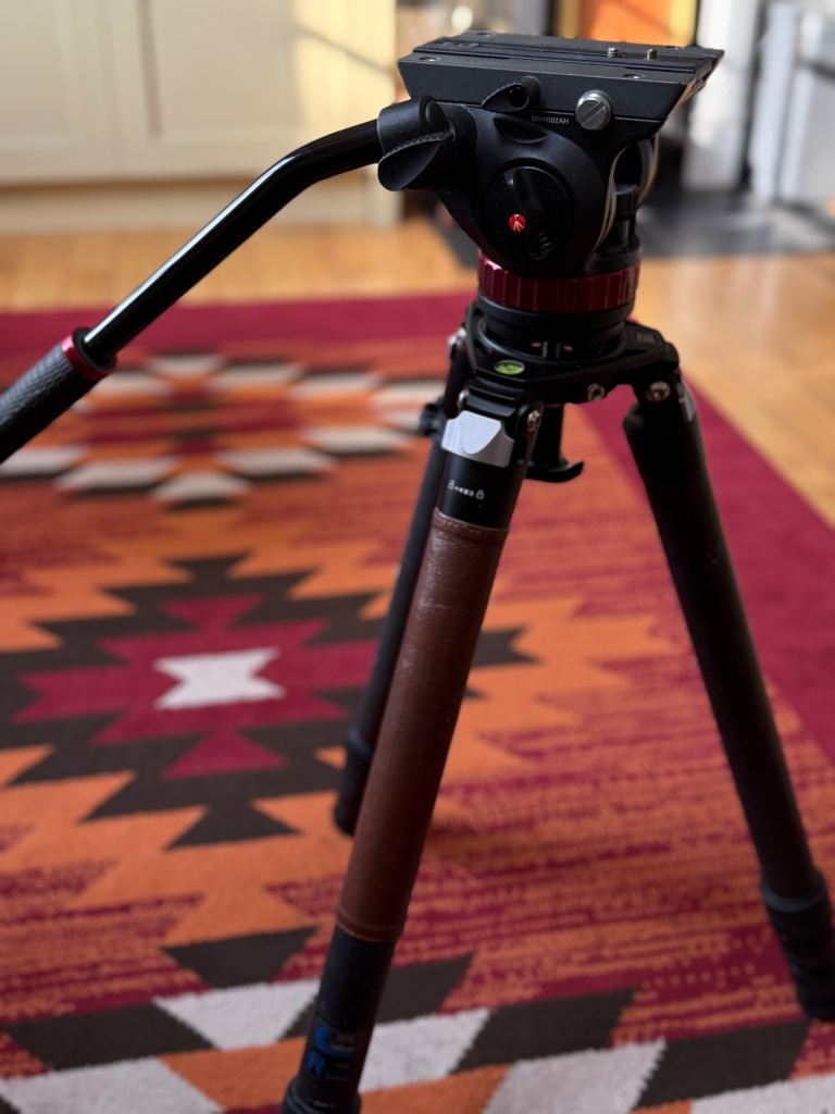 Large Carbon fibre video tripod and head