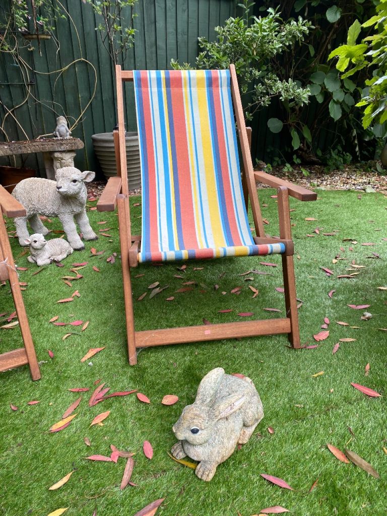 SOUTHSEA DECKCHAIRS Wooden Deck Chair – Multicoloured, Good Condition