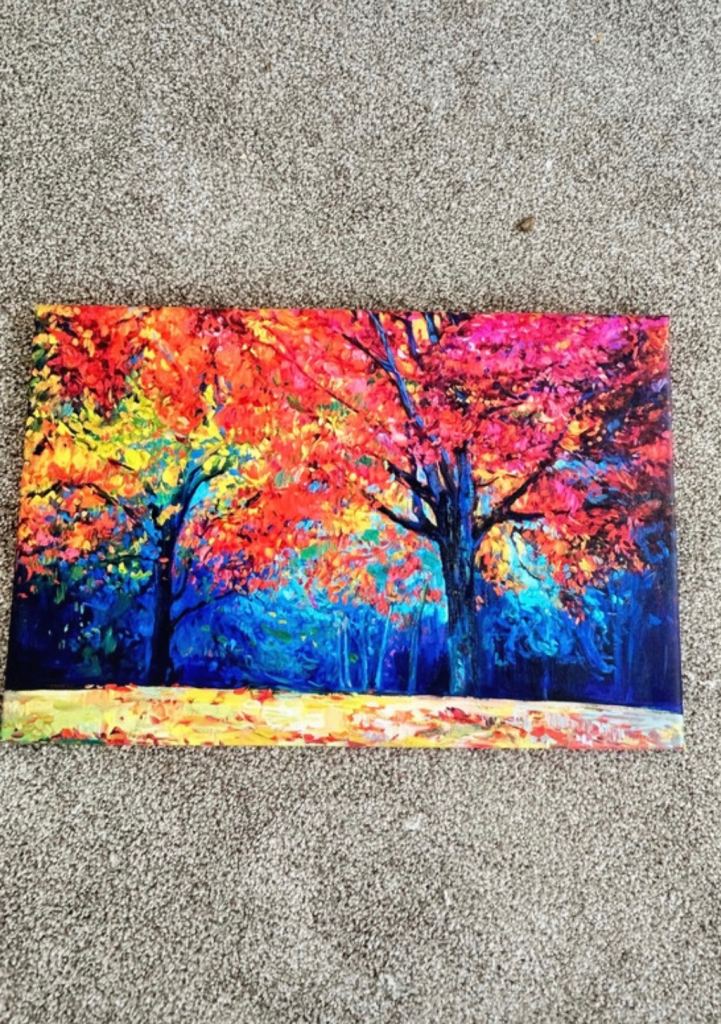 Panther Print Canvas Wall Art – Autumn Trees, As Good As New
