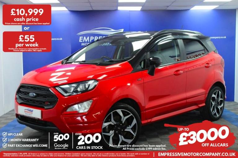 2020 20 FORD ECOSPORT 1.0T ECOBOOST GPF ST-LINE SUV 5DR PETROL MANUAL EURO 6 (S/