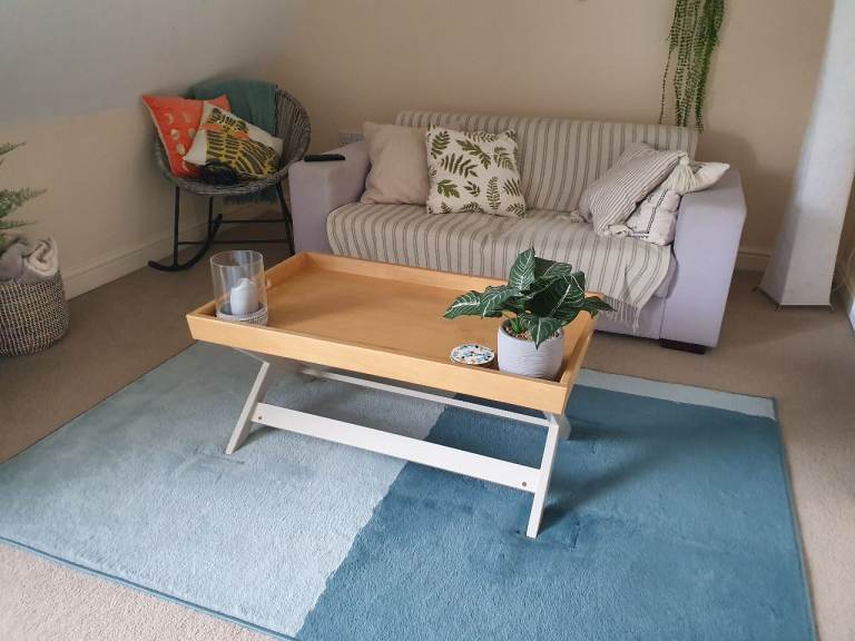 Argos Habitat oak effect cream and grey coffee table