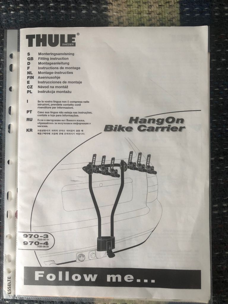 Thule Hang On Bike Carrier For 3 Bikes