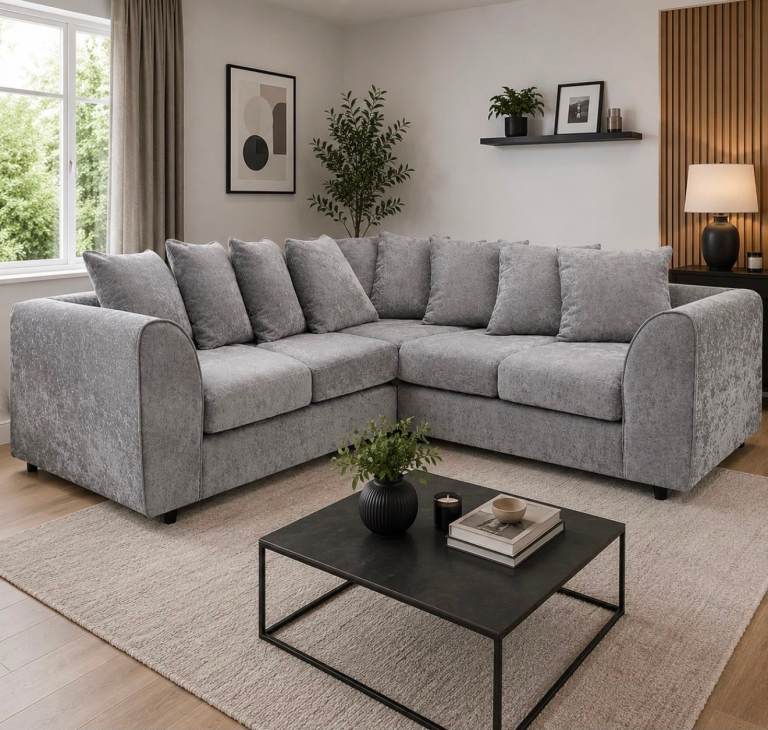 BRAND NEW Dual arm Alaska corner sofa - Available in a variety of colours 