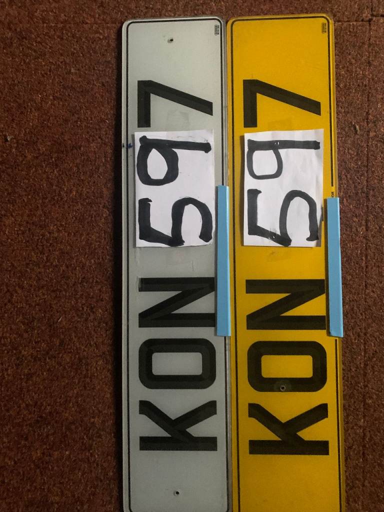 Cherished numberplate