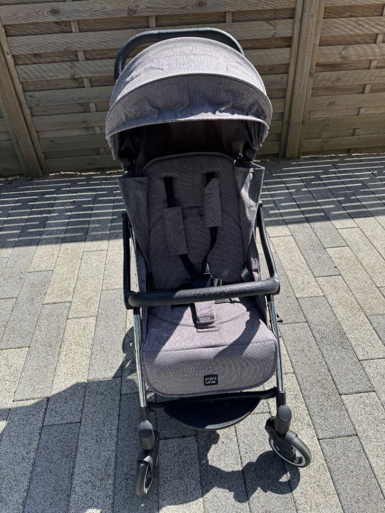 MiniUno (buggy) TouchFold Stroller – Grey Herringbone