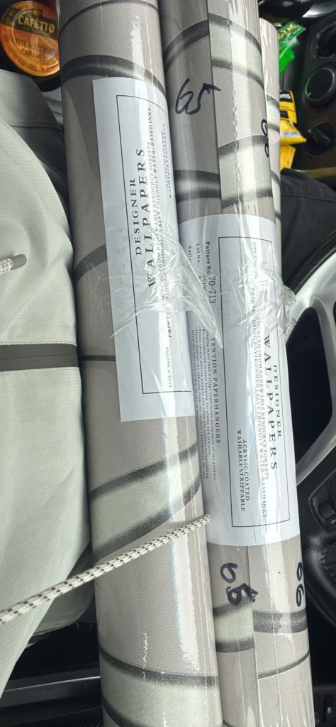 New Designer Wallpaper Rolls – Grey Striped Pattern