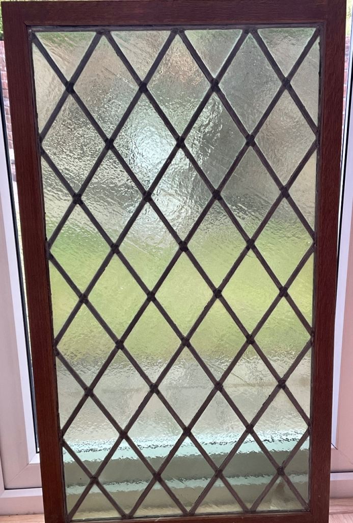 Vintage leaded window pane.