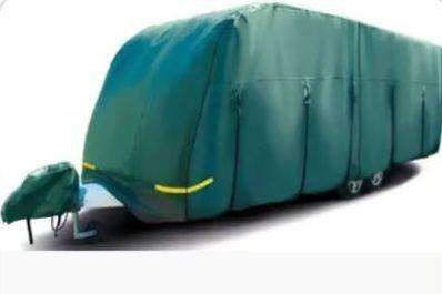 Caravan cover green