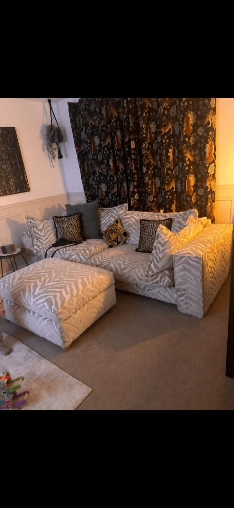 DFS Zanetta 4 Seater Sofa + Matching Footstool. I’m open to offers as I need it gone asap