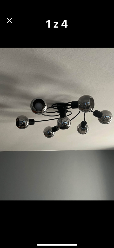 Lindby Lamps Ciala 7 Ceiling Lamp Black/Smoke - Lindby