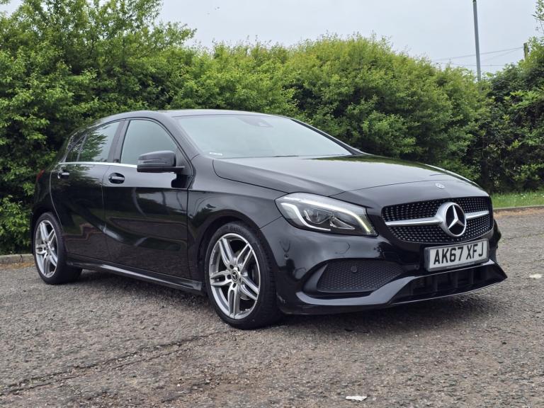 2017 Mercedes-Benz A-Class BLACK A180 AMG Line Premium 5dr Auto HATCHBACK Petrol Automatic
