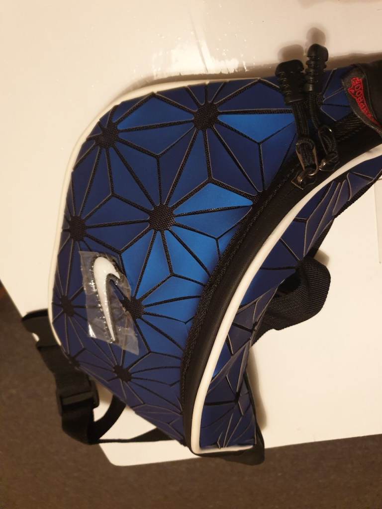 New Nike Geometric Pattern Bum Bag - Red/Blue