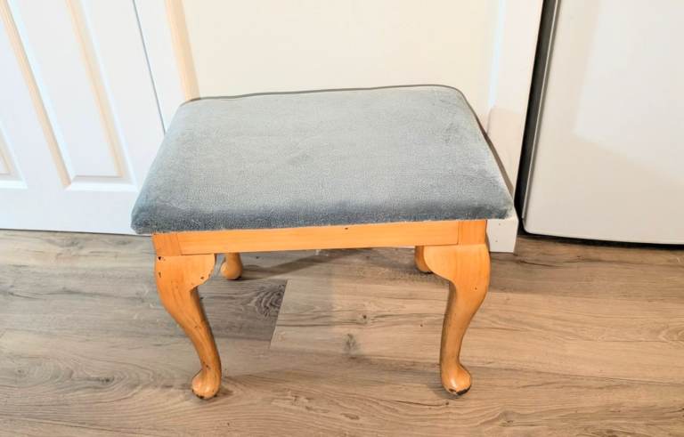 Green Antique Style Footstool / Pouffe