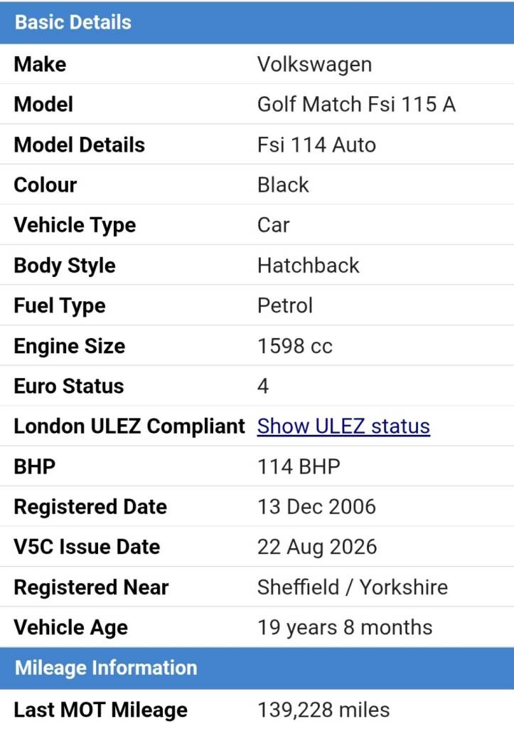 Volkswagen, GOLF, Hatchback, 2006, Other, 1598 (cc), 5 doors