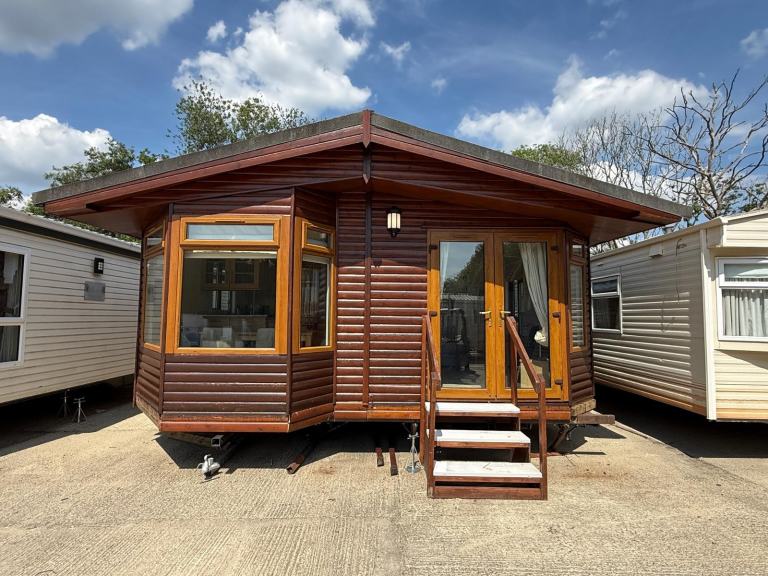 3 Bed Twin Lodge - Offsite Sale for Private Land - DG, CH, Bath, French Doors