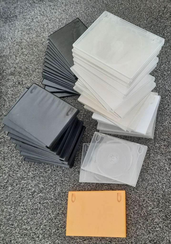 Empty DVD Cases Used Joblot Bundle Over 50 some ordinary some slim Cases used 
