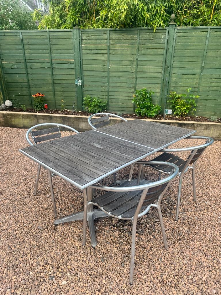 Outdoor tables and chairs