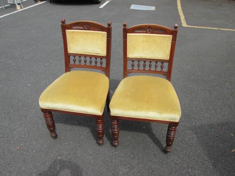 TWO TRADITIONAL DINING CHAIRS (SEE DETAILS BELOW) at HAVEN TRUST CHARITY SHOP 