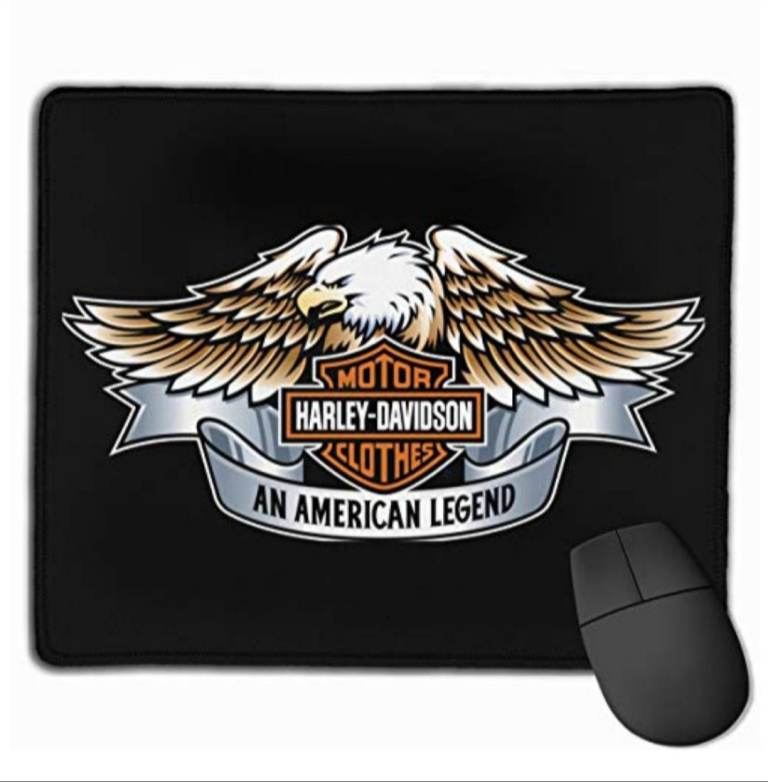 Brand New Harley-Davidson Mouse Mat - Black with Eagle Logo