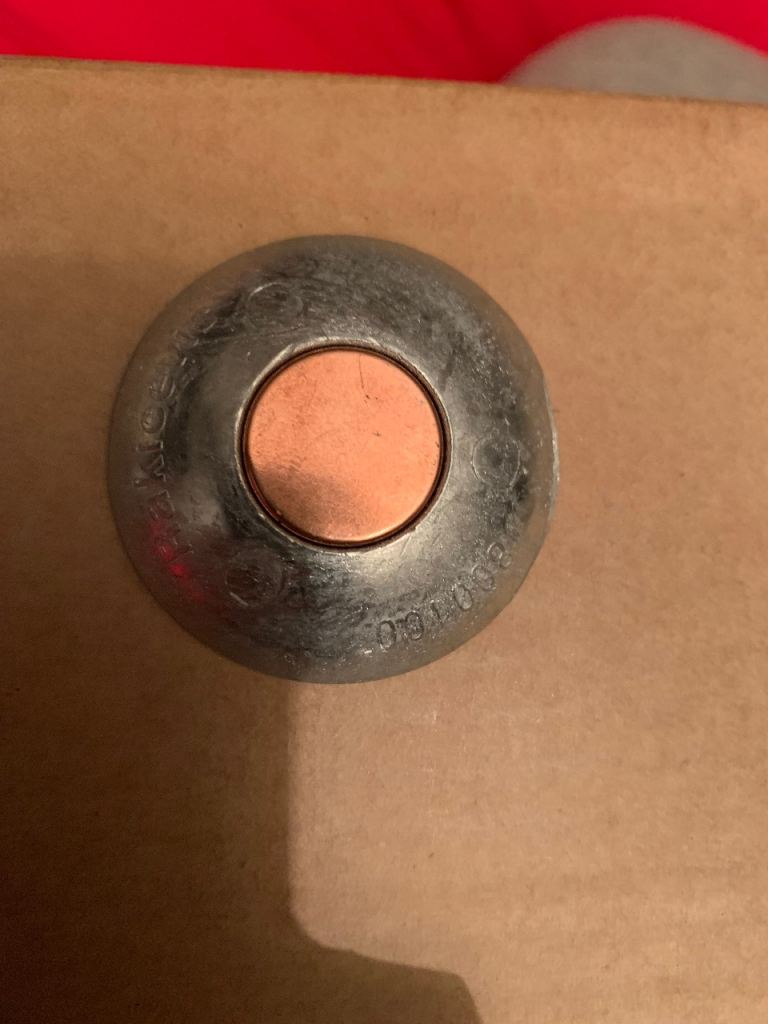 Zinc magnetic anode for rust prevention 